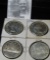 (3) 1963 & (1) 1965 Canada Silver Dollars, all Brilliant Uncirculated.