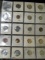 Plastic page full of 19 various Coins including 1940 Panama 1/4c; Lincoln Cent with Masonic Lodge Pu