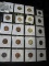 Plastic Page of twenty Lincoln Cents including BU specimens dating back to 1944.