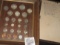 Empty Picture Frame and a Twentieth Century Type Set of Coins in a frame. Includes a 1878 8 Tail fea