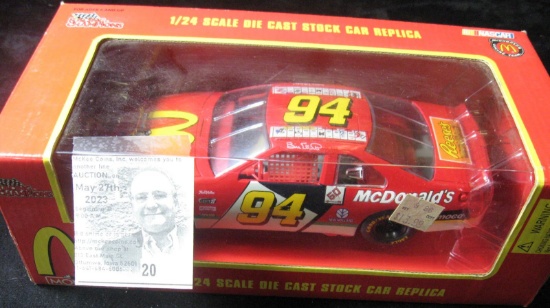 1996 era Racing Champions McDonalds/Monopoly #94 Bin Elliott 1:24 Scale Die-Cast Stock Car in origin