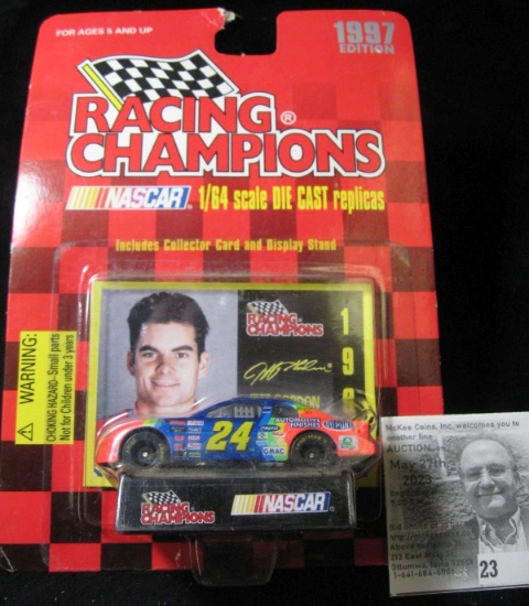 Racing Champions Nascar 1/64 scale Die Cast Replica. Includes Collector Card and display stand. 1997
