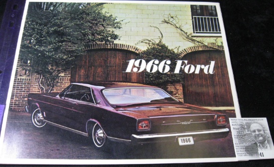 Original Illustrated Sales Brochure "1966 Ford". Mint condition.