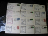(12) 1965 2 man Gemini Flight Covers, US Navy Recovery Force, Different Recovery Ships.