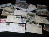 More than 50 Old Post Cards, many with old Post Marks and Stamps, some of historical significance.