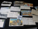 More than 50 Old Post Cards, many with old Post Marks and Stamps, some of historical significance.