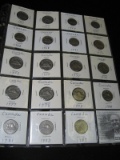 Group of (19) obsolete Canada nickels in a plastic page. Dated 1961-1989.