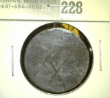 1794 U.S. Large Cent, scratched and extremely worn.