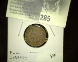 1897 Indian Head Cent, full diamonds, EF.