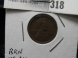 1922 D Lincoln Cent, Brown EF-AU.