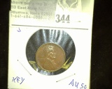 1911 S Lincoln Cent, Brown AU. Key date.