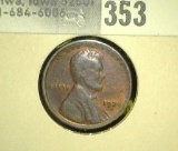 1924 D Key Date Lincoln Cent, VG+.