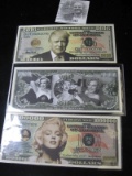 Donald Trump & a Pair of Million Dollar Marilyn Monroe Fantasy Banknotes