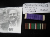 European, African, & Mid Eastern Campaign & Purple Heart Military Ribbons.