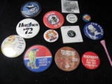 (13) Pin-backs and etc. Political and otherwise.