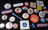 (26) Pin-backs and etc. Political and otherwise.