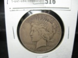 1934 S Peace Silver Dollar, Fine.