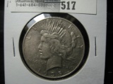 1935 P Peace Silver Dollar, EF.