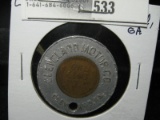 Lucky Token with 1948 Cent; Cleveland Motor Co., Cleveland, Ga.