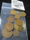 Ten Piece Foreign Coin lot.