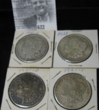 1921 P, 21 D, & (2) 21 S Morgan Dollars. All Fine to VF.