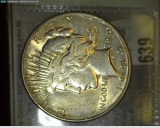 1934 D U.S. Peace Silver Dollar, AU.