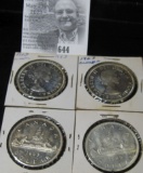(3) 1963 & (1) 1965 Canada Silver Dollars, all Brilliant Uncirculated.