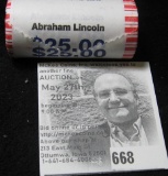 U.S. Mint Wrapped Roll of 25 Gem BU  Abraham Lincoln  