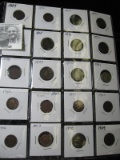 Plastic Page of twenty Old Indian Head Cents dating 1889-1909.