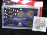 2001 S U.S. Proof Statehood Quarters Set, Five-piece.