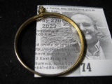 Silver Dollar Size? Gold rimmed Bezel ready for a Coin and a necklace.