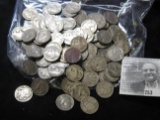 (97) Old Buffalo Nickels, most with full dates, but not checked for date. Some grade up to VF.