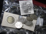 (10) Well Worn Silver Standing Liberty Quarters.