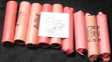 (6) Bank-wrapped rolls of 1972 D & 73 D BU Lincoln Cents; & (3) rolls of unchecked Cents.