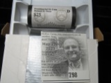 U.S. Mint Box containing the D Mint Richard M. Nixon 25-piece Roll of Golden Dollars.