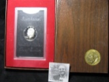 1971 S Proof Eisnhower Silver Dollar in original brown box.
