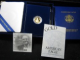 1999 W U.S. Five Dollar Gold Proof American Eagle coin in original box and holder.