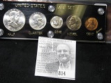 1955 P Half, & 1955 D Cent thru Quarter Set in a Capital holder. All coins in set Gem BU.