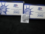 (2) 2002 S U. S. Proof Sets in original box of issue.