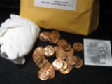 1959-1998 Set of Lincoln Cents one of each year, BU with a set of gloves.