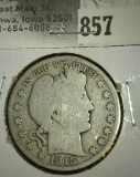 1915 D Barber Half Dollar.