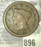 1848  U.S. Large Cent. Fine.