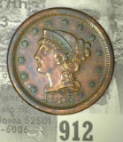 1853 U.S. Large Cent. EF-AU.