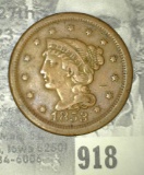 1853 U.S. Large Cent. VF.