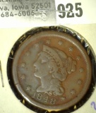 1848 U.S. Large Cent. VF.