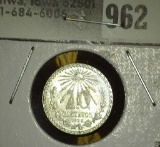 1935 Mexico Silver 10 Centavos, Gem BU.