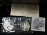 Island 874-1974 Iceland Two-piece Silver 500 Kronur & 1,000 Kronur Proof Commemorative Coins in orig