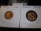 1938D & 1938S Full Red BU Lincoln Cents.