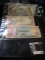 Jamaica $1, $2, & $5 Banknotes, CU. In a plastic page.