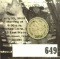 1881 U.S. Three Cent Nickel, VF in flip.
